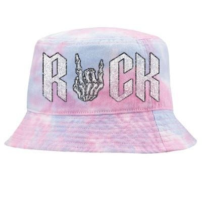 Rock On Band For  Rock And Roll Tie-Dyed Bucket Hat