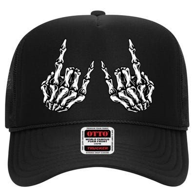 Rock On Band Tees For Women Rock And Roll For Men High Crown Mesh Back Trucker Hat