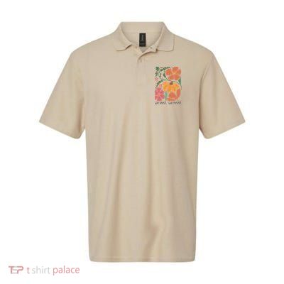 Retro Orange Blooms Groovy Floral We Exist We Resist Polo