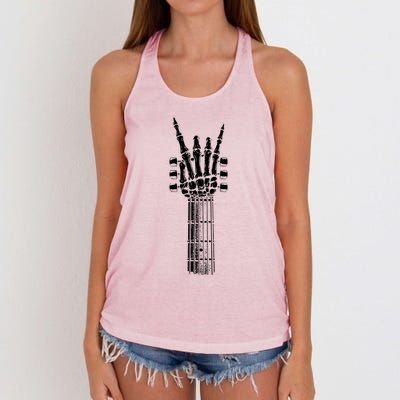 Rock On Band Tees For Women Rock And Roll For Men Women's Knotted Racerback Tank