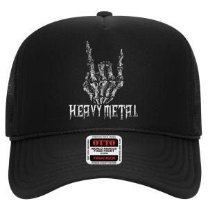 Rock On Band S Rock And Roll Concert Graphic High Crown Mesh Back Trucker Hat