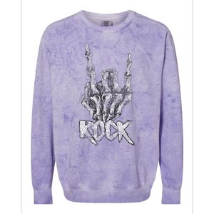 Rock On Band S Rock And Roll Concert Graphic S Colorblast Crewneck Sweatshirt