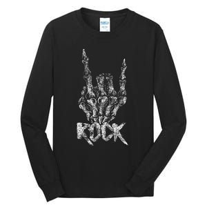 Rock On Band S Rock And Roll Concert Graphic S Tall Long Sleeve T-Shirt