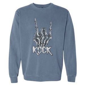 Rock On Band S Rock And Roll Concert Graphic S Garment-Dyed Sweatshirt