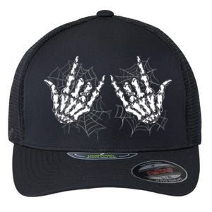 Rock On Band Rock And Roll Halloween Costume Flexfit Unipanel Trucker Cap