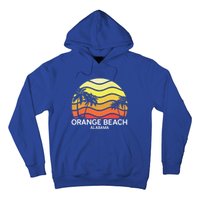 Retro Orange Beach Beach Vintage Vacation Alabama State Gift Hoodie