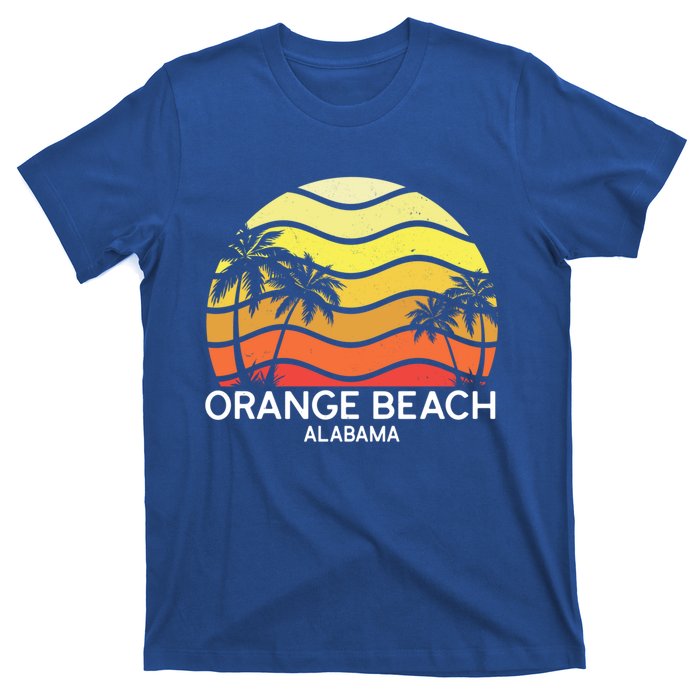 Retro Orange Beach Beach Vintage Vacation Alabama State Gift T-Shirt