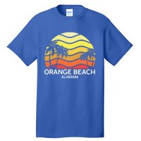 Retro Orange Beach Beach Vintage Vacation Alabama State Gift Tall T-Shirt