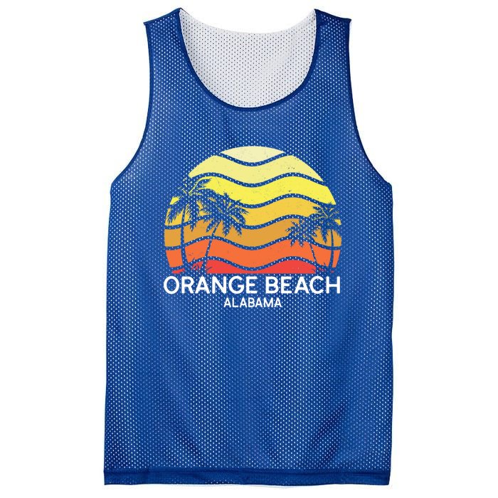 Retro Orange Beach Beach Vintage Vacation Alabama State Gift Mesh Reversible Basketball Jersey Tank