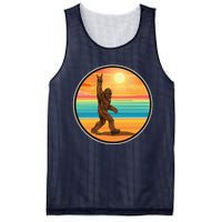 Rock On Bigfoot Sasquatch Loves Rock And Roll Sunglasses Mesh Reversible Basketball Jersey Tank