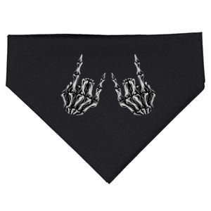 Rock On Band Rock And Roll Halloween Skeleton Hands USA-Made Doggie Bandana