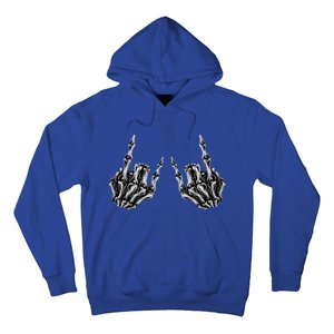 Rock On Band Rock And Roll Halloween Skeleton Hands Hoodie