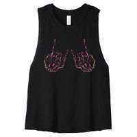 Rock On Band Tees For Women Rock And Roll Women's Racerback Cropped Tank