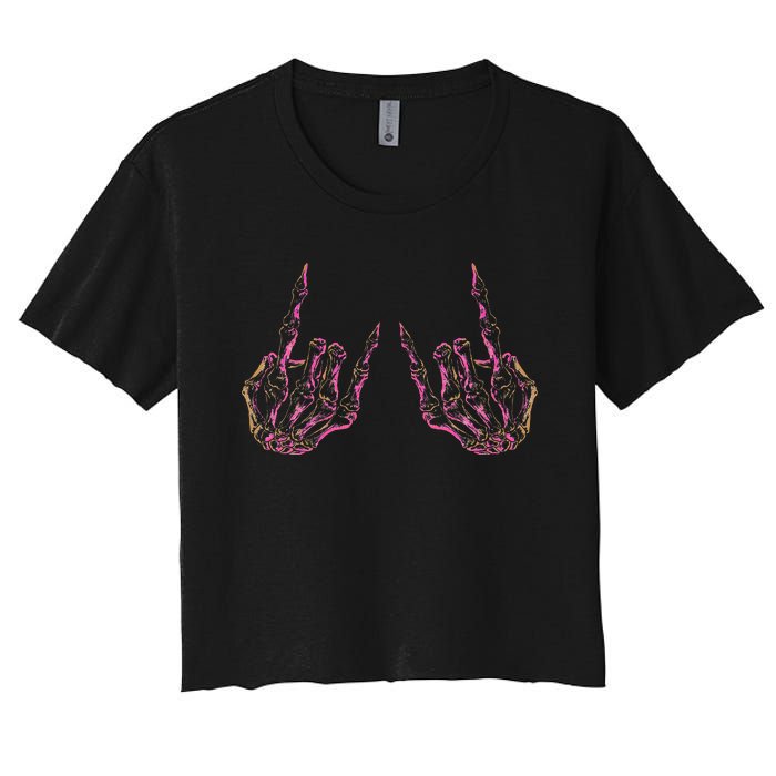 Rock On Band Tees For Women Rock And Roll Women's Crop Top Tee