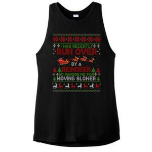 Run Over By A Reindeer Christmas So Pardon Me Gift For Christmas Ladies PosiCharge Tri-Blend Wicking Tank