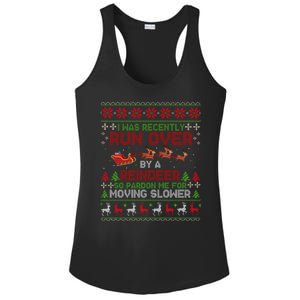 Run Over By A Reindeer Christmas So Pardon Me Gift For Christmas Ladies PosiCharge Competitor Racerback Tank