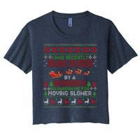 Run Over By A Reindeer Christmas So Pardon Me Gift For Christmas Women's Crop Top Tee