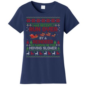 Run Over By A Reindeer Christmas So Pardon Me Gift For Christmas Women's T-Shirt