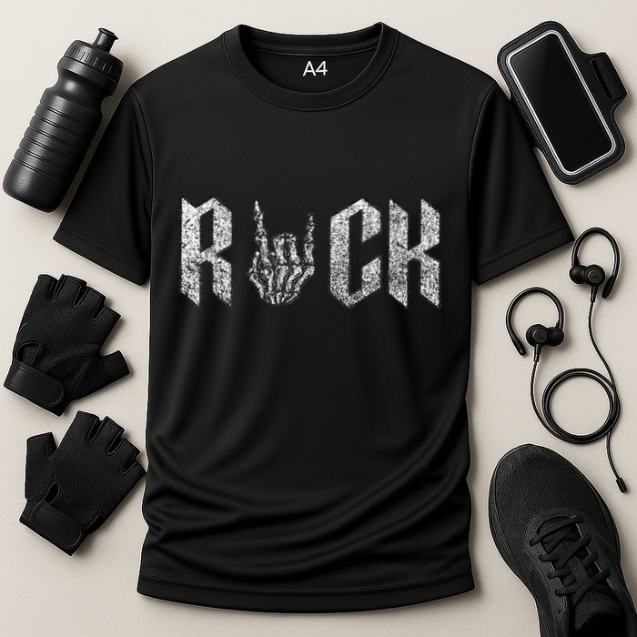 Rock On Band S For Women Rock And Roll Cooling Performance Crew T-Shirt