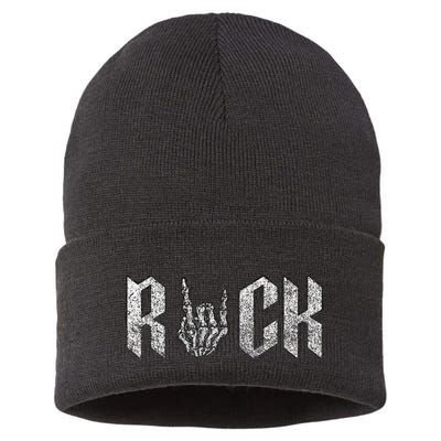 Rock On Band S For Women Rock And Roll Sustainable Knit Beanie