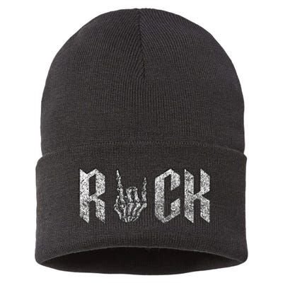 Rock On Band S For Women Rock And Roll Sustainable Knit Beanie