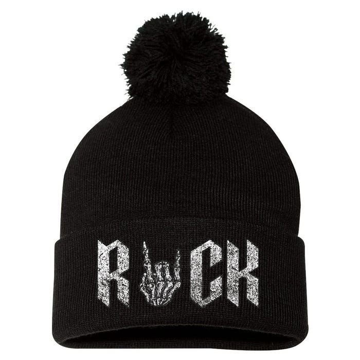 Rock On Band S For Women Rock And Roll Pom Pom 12in Knit Beanie