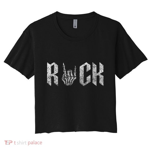 Rock On Band S For Women Rock And Roll Crop Top