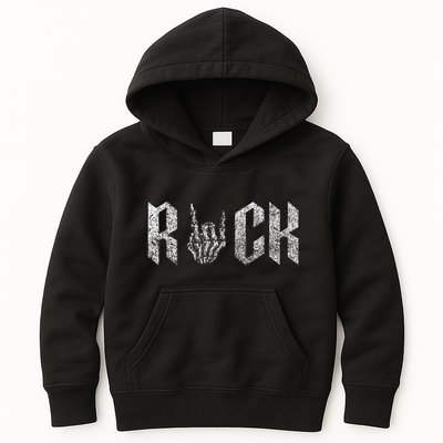 Rock On Band S For Women Rock And Roll Kids Hoodie