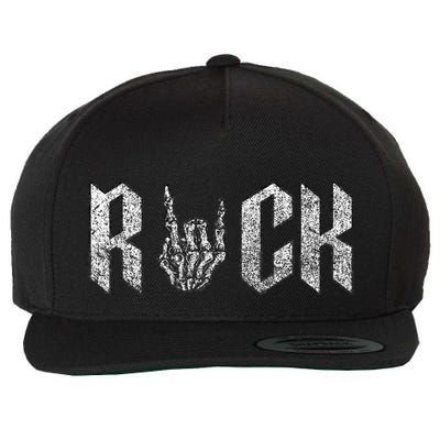 Rock On Band S For Women Rock And Roll Wool Snapback Cap