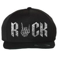 Rock On Band S For Women Rock And Roll Wool Snapback Cap