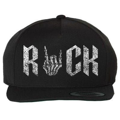 Rock On Band S For Women Rock And Roll Wool Snapback Cap