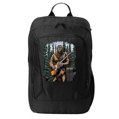 Rock On Bigfoot Sasquatch Loves Rock And Roll Graphic S City Backpack