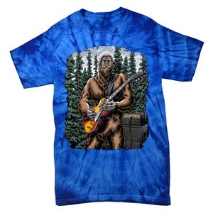 Rock On Bigfoot Sasquatch Loves Rock And Roll Graphic S Tie-Dye T-Shirt