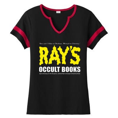 RayS Occult Books Ladies Halftime Notch Neck Tee