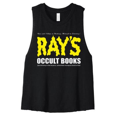 RayS Occult Books Women's Racerback Cropped Tank