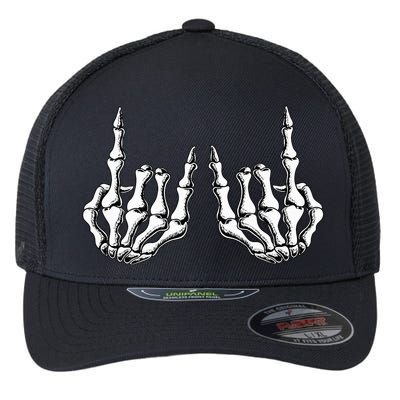 Rock On Band Rock And Roll Women Halloween Costume Flexfit Unipanel Trucker Cap