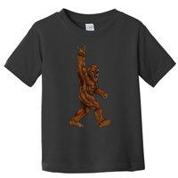 Rock On Bigfoot Sasquatch Loves Rock And Roll Sunglasses On Toddler T-Shirt