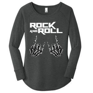 Rock On Band S For Women Rock And Roll Women's Perfect Tri Tunic Long Sleeve Shirt