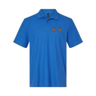 Reindeer On Boobs Christmas Pajama Costume Adult Humor Gift Polo