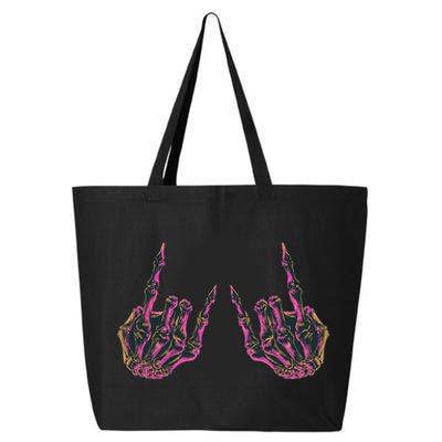 Rock On Band S Rock And Roll Skeleton Hands Graphic 25L Jumbo Tote