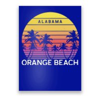 Retro Orange Beach Beach Vintage Alabama State Vacation Gift Poster