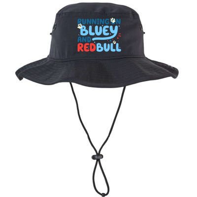 Running On Blue Heeler And Energy Drinks Red White Blue Dog Blu Legacy Cool Fit Booney Bucket Hat