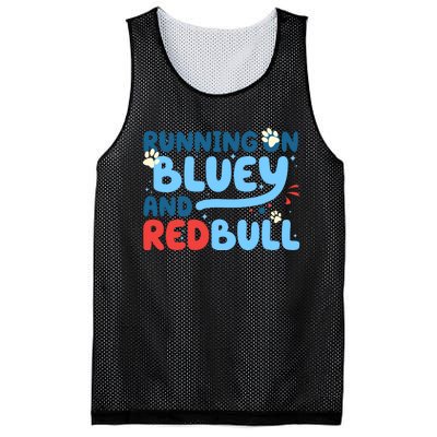 Running On Blue Heeler And Energy Drinks Red White Blue Dog Blu Mesh Reversible Basketball Jersey Tank