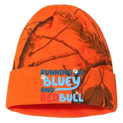 Running On Blue Heeler And Energy Drinks Red White Blue Dog Blu Kati Licensed 12" Camo Beanie