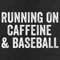 Running On Coffee And Baseball Caffeine Lover 7 Panel Mesh Trucker Snapback Hat