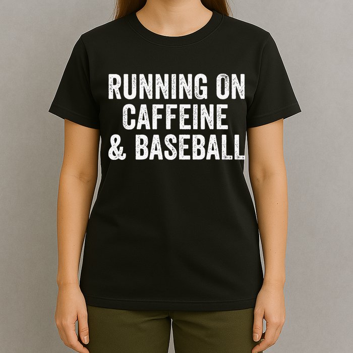 Running On Coffee And Baseball Caffeine Lover T-Shirt