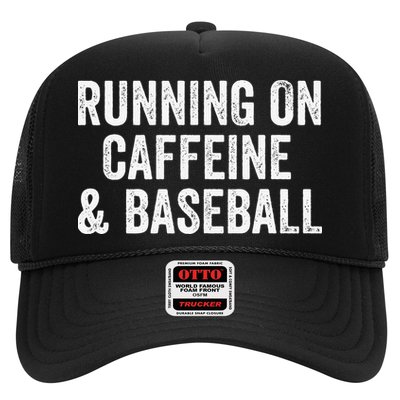 Running On Coffee And Baseball Caffeine Lover Hat