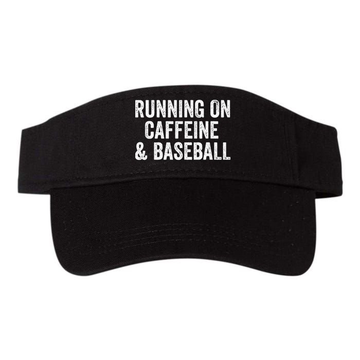 Running On Coffee And Baseball Caffeine Lover Visor
