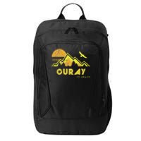 Retro Ouray Colorado Distressed Home City Backpack