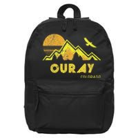 Retro Ouray Colorado Distressed Home 16 in Basic Backpack